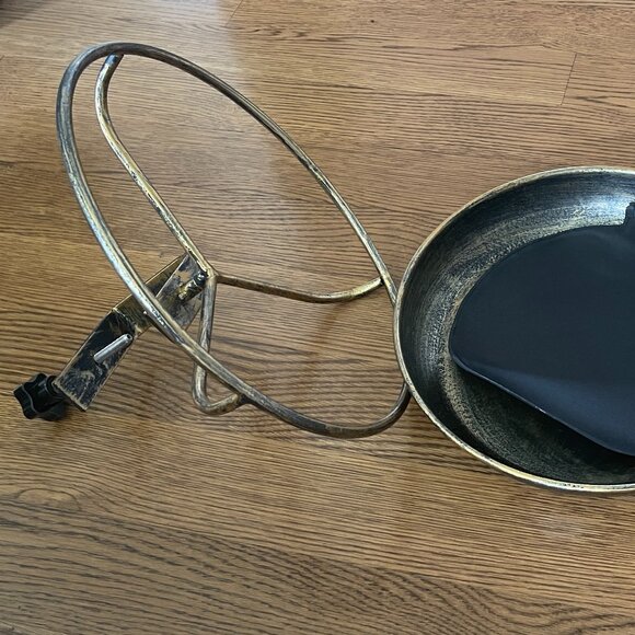 Deck mount heated bird bath, gold - Picture 3 of 6